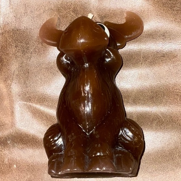 Moose Anthropomorphist Moulded Candle Vintage - Picture 10 of 16